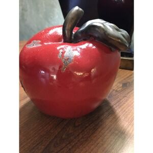 Apple clay or ceramic with a beautiful red glaze